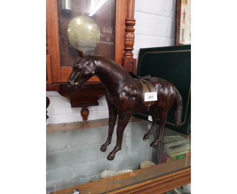 Vintage leather horse figure. 