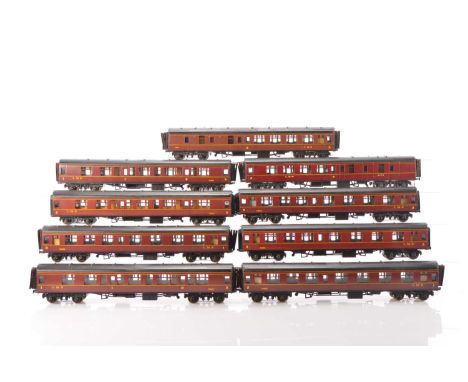 Lima 0 Gauge LMS coaches (9), all have been part/completely repainted, transferred and reclassed although many retain the ori