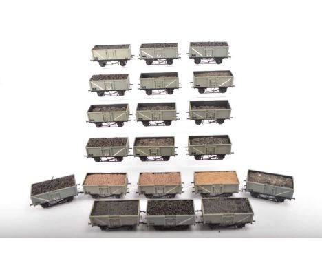 Lima  0 gauge 16 ton mineral wagons (20), comprising the standard Lima 16 ton grey mineral wagon, good variety of different n
