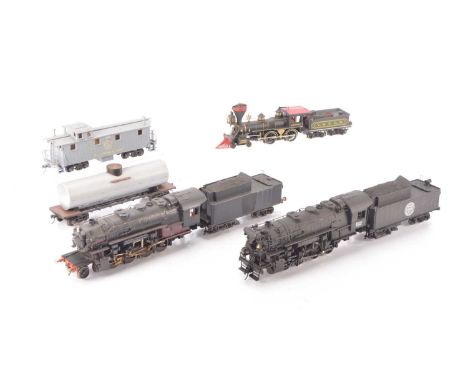 Rivarossi 0 Gauge American outline Locomotives and rolling stock (5) 0-8-0 Loco & Tender class U-4A in Black, 2-8-0 Loco & Te