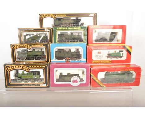 Airfix Mainline Dapol and other  00 gauge Steam Tank  Locomotives in green liveries in original boxes (10), comprising Dapol 