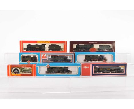 Hornby Lima Airfix 00 gauge Steam Locomotives GW green liveries in original boxes  (8), comprising Hornby R2085 County class 