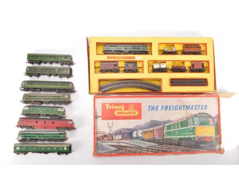 Tri-ang Hornby 00 gauge Freight set with extra Locomotives and carriages (9), comprising Tri-ang Freightmaster set in origina