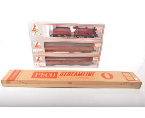 Lima O gauge Locomotive and coaches with Peco track all in original boxes (4), comprising Lima 216534 Midland 4F class 0-6-0 