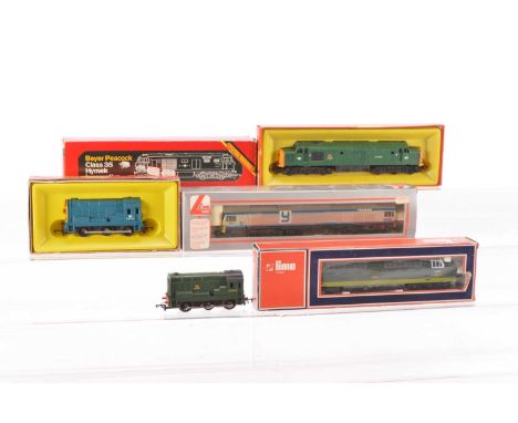 Hornby Lima 00 gauge Diesel locomotives in original boxes  (6), comprising Hornby  R751 Class 37 Locomotive BR green D6836, R