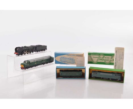 Hornby AcHO and Jouef HO and 00 Gauge Locomotives (4), AcHO, 638 SNCF light green Bo-Bo BB16009  and 6382 SNCF dark green Bo-