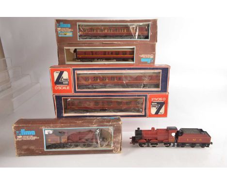 Lima  O gauge Steam Locomotives and coaches  (7), comprising in original boxes Lima 6533 Class 4F 0-6-0 Steam Locomotive LMS 