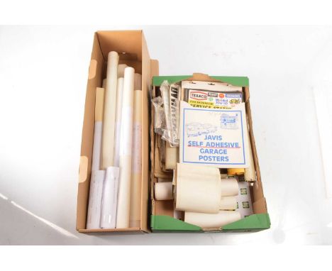 Original Railway posters and assorted blueprints (qty in 2 boxes), comprising Posters for 150 anniversary British Railways an