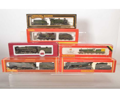 Dapol Mainline Hornby  00 gauge Steam Locomotives and tenders green liveries in original boxes (6), comprising Hornby R303  K