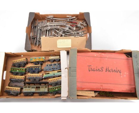 French Hornby 0 Gauge Locomotives, Rolling stock and accessories (Qty), Single clockwork PLM Diesel rail car, PO Loco body, 1