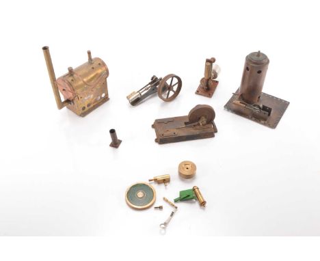 Home-made and Commercial model Steam Engines and Boilers (6), a copper vertical boiler on a copper base-plate (drilled for Me