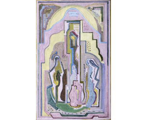 Evie Hone HRHA (1894-1955) Untitled Gouache, 60 x 37cm (23&frac12; x 14&frac12;'')

Although untitled this painting by Evie H