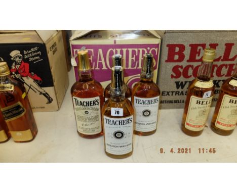A case of 11 vintage Teachers, Highland cream, Scotch Whisky, 70 proof