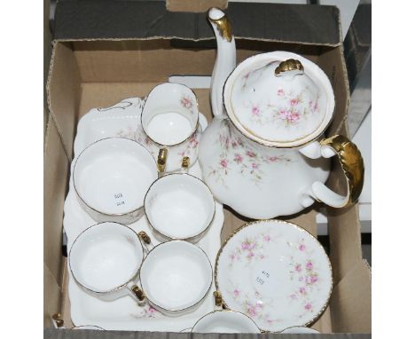 Paragon Victoriana Rose part tea service, a small collection of moulded glass,&nbsp;and a small collection of blue and white 