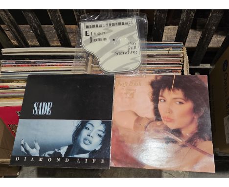 Box of vinyl LP albums&nbsp;mostly pop including The Doors, Weird Scenes Inside, the Gold Mine (K62009), Soft Cell, Non Stop 