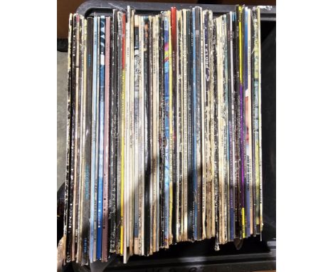Two boxes (approximately 130) vinyl LP albums&nbsp;mainly rock and pop with some compilations, including such artists as Bob 