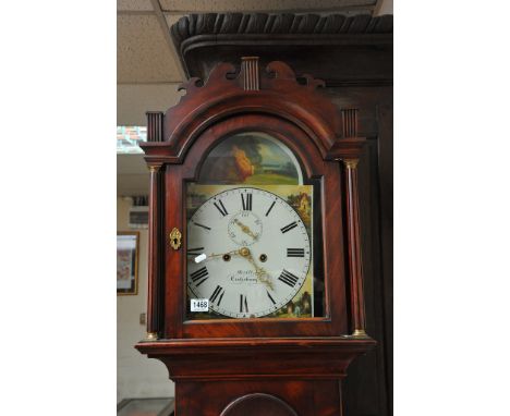 A mahogany cased longcase clock by Meritt of Canterbury, approx 207cm.