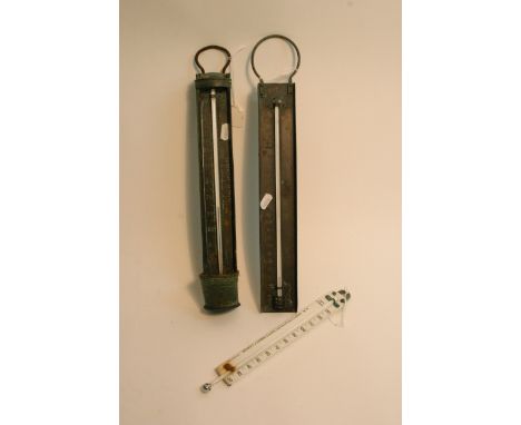 Three vintage stick barometers including a Negretti & Zambra example (3).
