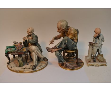 Two Goebel figures and six Capodimonte figures (8).