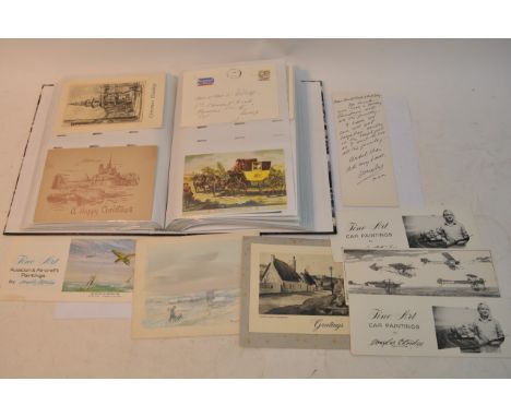 A interesting archive relating to the aviation artist Douglas Ettridge (1929-2009) comprising a signed sketch, framed print, 