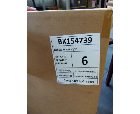 6 sets of 2 boxed ceramic frying pans
