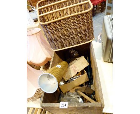 Box of mixed vintage tools etc 