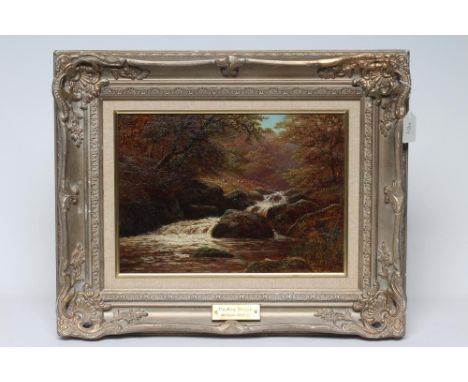 WILLIAM MELLOR (1851-1931) "Padley Brook, Derbyshire", oil on canvas, signed, inscribed to reverse, 10" x 14", framed (Est. p