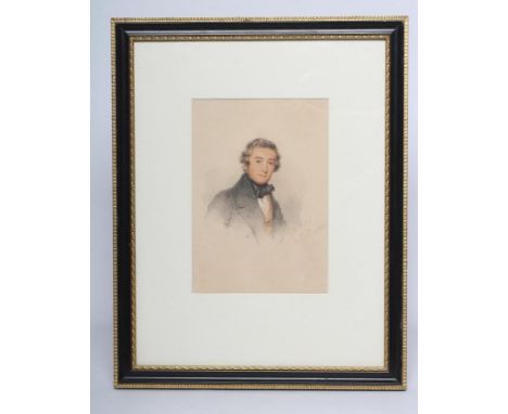 JOHN HENRY MOLE (1814-1886) Portrait of Edward Chambers Snr., watercolour, miniature, signed and dated 1839 and inscribed "Ne