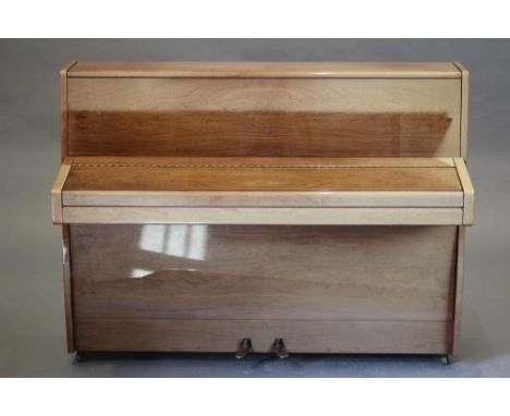 A MODEL K UPRIGHT PIANO BY KNIGHT, 1972, in walnut case, 55 1/4" x 21 1/2" x 40", together with a stool (2) (Est. plus 24% pr