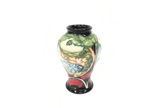 Galaxy A Moorcroft Pottery Ovoid Shaped Vase Circa 2013 Signed