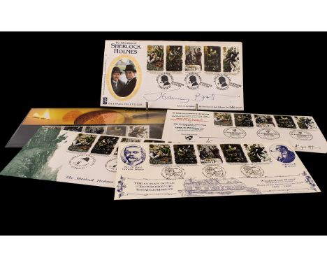 Sherlock Holmes Interest A Collection Of Royal Mail Mint Stamps And First Day Covers With Jeremy Brett Autographs To include 