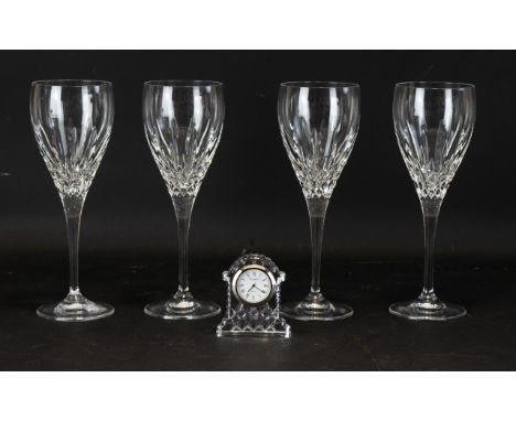Waterford Crystal Set Of Four Nocturne Wine Glasses Each in good condition, height, 8.5 inches, each marked to base. Together