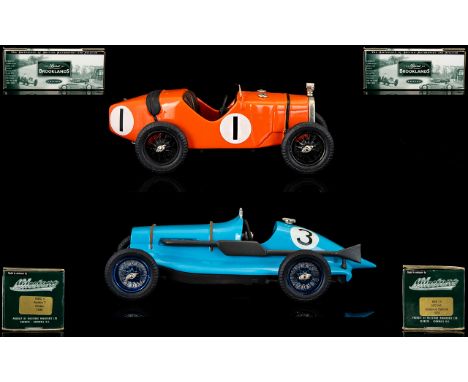 Milestone Miniatures 'The Spirit of Brooklands' Series, 1/43rd scale Diecast Model Cars (2) for adult collectors.1. MBC 1, Au