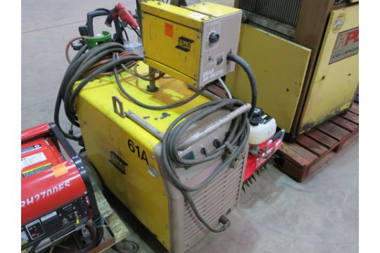 * An Esab 61A LAX 380/A9-MLC30 Welder. Please note there is a £5 + VAT