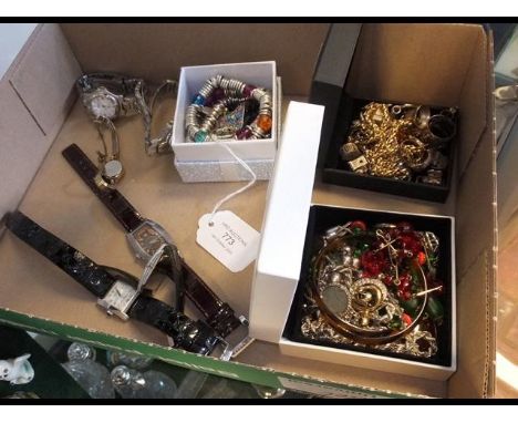 A 9ct gold ring together with three Links bracelets - assorted watches and other jewelleryCONDITION REPORTThe watch brands in