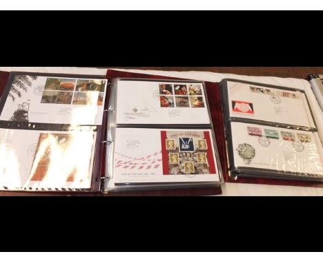 A collection of GB First Day Covers in two albums 