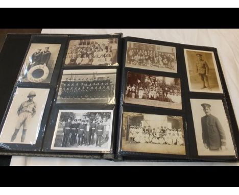 A large album bearing vintage military and social history related postcards CONDITION REPORTWe have attached a number of addi