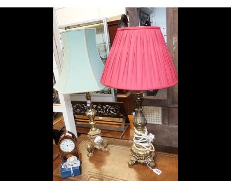 A metal table lamp and one other 