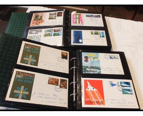 A collection of GB First Day Covers in two albums 