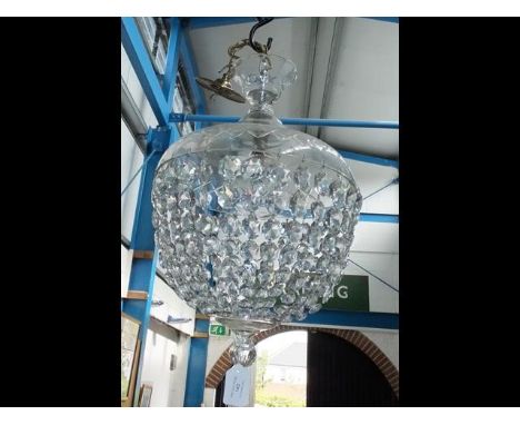 A crystal drop ceiling light 