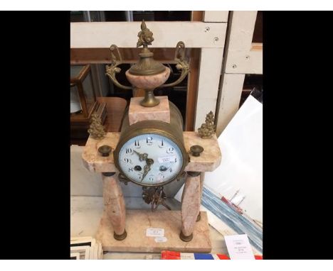 A French mantel clock with striking movement - 44cm high 