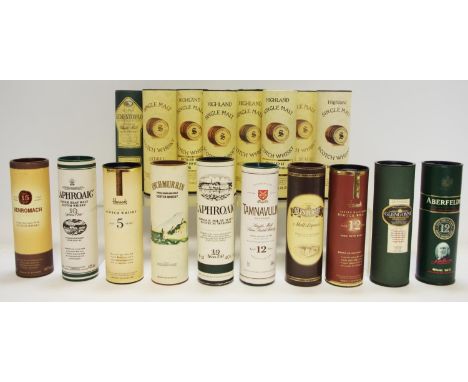 Whisky Miniatures - various boxed scotch examples including Highland Single Malt scotch whisky limited editions including Roy