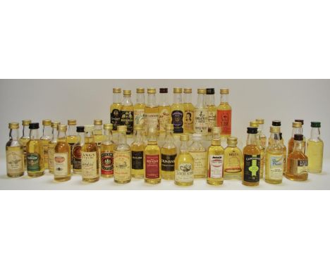 Whisky Miniatures - Forty Scotch examples including Loch Lomond single malt highland whisky; Burns Nectar blended Malt Liqueu