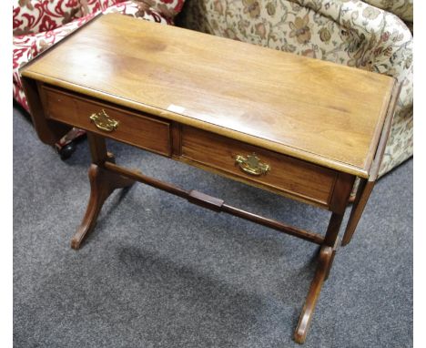 A mahogany sofa table  