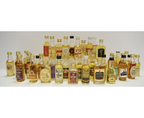 Whisky Miniatures - Forty scotch examples including a Macallan single Highland malt scotch whisky 1975; Lord Henry's original