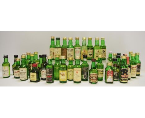 Whisky Miniatures - Forty Scottish examples including a White Horse Distillers Lagavulin 16 and 12 year Islay malt scotch; Gl