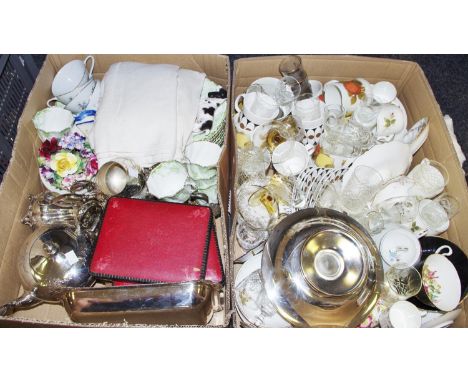 A Victorian part tea service; other late 19th century and later teaware; a retro Hostess tableware Black Velvet pattern part 