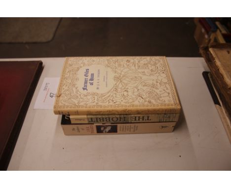J R R Tolkien, Farmer Giles of Ham, Unwin books paperback, J R R Tolkien The Hobbit, and The Letters of J R R Tolkien