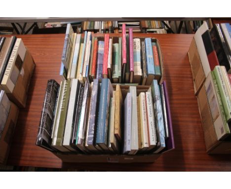 Two boxes of various art reference works including Ardizzone, Michael Ayrton, Constable and various others