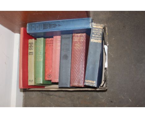 A box of vintage books including Eisenhower First Edition